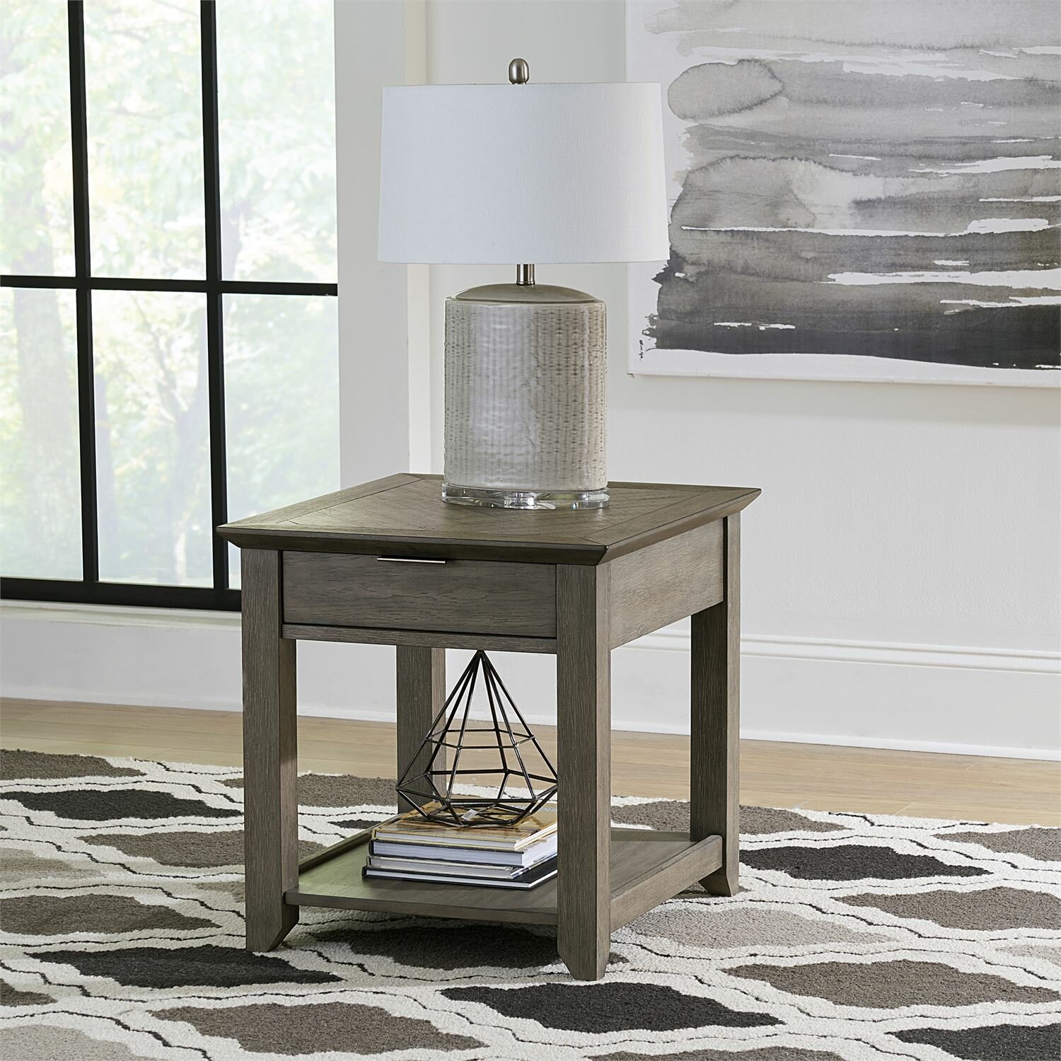 Gracie Oaks Ahura 24'' Tall End Table with Storage